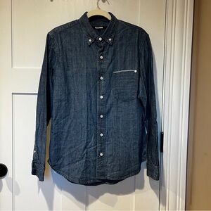 Baldwin Blue Denim Oxford Shirt, Small